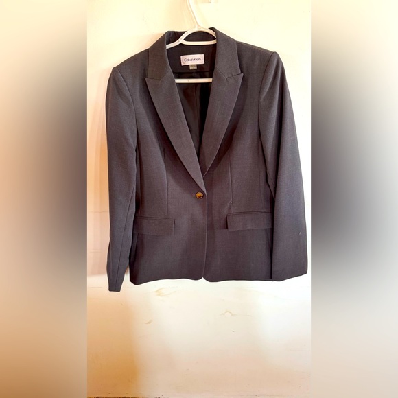 Calvin Klein Jackets & Blazers - Calvin Klein women’s M charcoal color blazer career formal classic office core